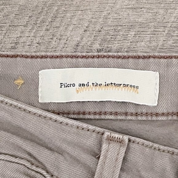 Pilcro Anthropologie Stet Neutral Brown Mid Rise Ankle Jeans Size 26 - Picture 11 of 13